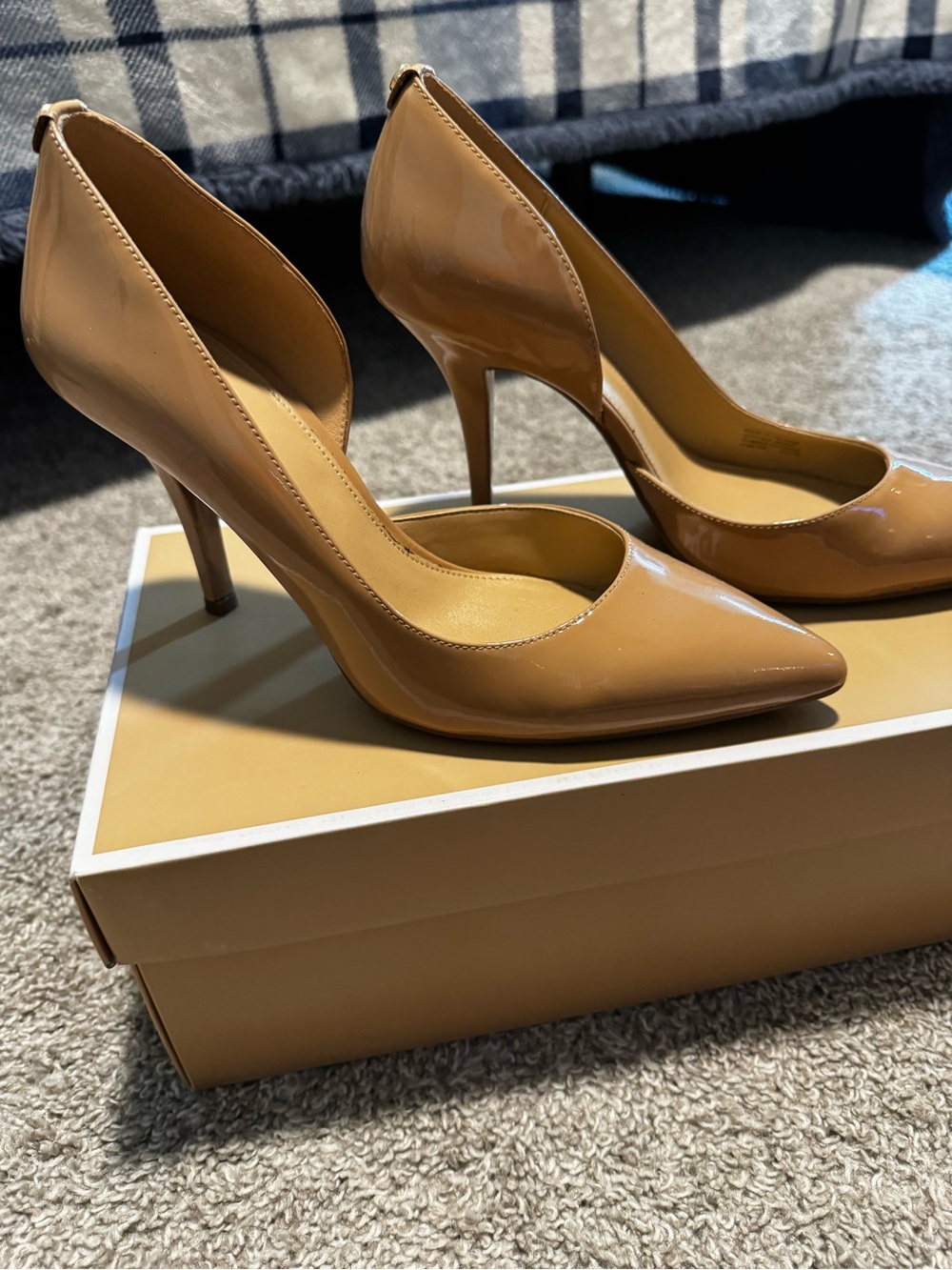 Michael Kors Nude Patent Pointed-Toe Stiletto Pump